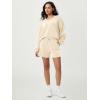 imageODODOS Modal Soft Relaxed Shorts for Women Adjustable Shockcord High Waist Casual Shorts with Pockets  4quot  6quot InseamButter Cream
