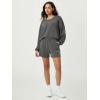 imageODODOS Modal Soft Relaxed Shorts for Women Adjustable Shockcord High Waist Casual Shorts with Pockets  4quot  6quot InseamCharcoal
