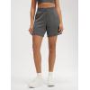 imageODODOS Modal Soft Relaxed Shorts for Women Adjustable Shockcord High Waist Casual Shorts with Pockets  4quot  6quot InseamCharcoal