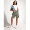 imageODODOS Modal Soft Relaxed Shorts for Women Adjustable Shockcord High Waist Casual Shorts with Pockets  4quot  6quot InseamDark Sage