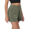 imageODODOS Modal Soft Relaxed Shorts for Women Adjustable Shockcord High Waist Casual Shorts with Pockets  4quot  6quot InseamDark Sage