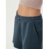 imageODODOS Modal Soft Relaxed Shorts for Women Adjustable Shockcord High Waist Casual Shorts with Pockets  4quot  6quot InseamDeep Blue