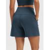 imageODODOS Modal Soft Relaxed Shorts for Women Adjustable Shockcord High Waist Casual Shorts with Pockets  4quot  6quot InseamDeep Blue