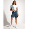 imageODODOS Modal Soft Relaxed Shorts for Women Adjustable Shockcord High Waist Casual Shorts with Pockets  4quot  6quot InseamDeep Blue