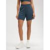 imageODODOS Modal Soft Relaxed Shorts for Women Adjustable Shockcord High Waist Casual Shorts with Pockets  4quot  6quot InseamDeep Blue