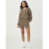 imageODODOS Modal Soft Relaxed Shorts for Women Adjustable Shockcord High Waist Casual Shorts with Pockets  4quot  6quot InseamEspresso