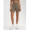 imageODODOS Modal Soft Relaxed Shorts for Women Adjustable Shockcord High Waist Casual Shorts with Pockets  4quot  6quot InseamEspresso