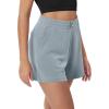 imageODODOS Modal Soft Relaxed Shorts for Women Adjustable Shockcord High Waist Casual Shorts with Pockets  4quot  6quot InseamGrey Blue