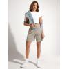 imageODODOS Modal Soft Relaxed Shorts for Women Adjustable Shockcord High Waist Casual Shorts with Pockets  4quot  6quot InseamKhaki