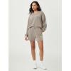 imageODODOS Modal Soft Relaxed Shorts for Women Adjustable Shockcord High Waist Casual Shorts with Pockets  4quot  6quot InseamKhaki