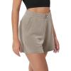 imageODODOS Modal Soft Relaxed Shorts for Women Adjustable Shockcord High Waist Casual Shorts with Pockets  4quot  6quot InseamKhaki