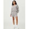 imageODODOS Modal Soft Relaxed Shorts for Women Adjustable Shockcord High Waist Casual Shorts with Pockets  4quot  6quot InseamLight Gray