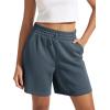 imageODODOS Modal Soft Relaxed Shorts for Women Adjustable Shockcord High Waist Casual Shorts with Pockets  4quot  6quot InseamNavy