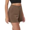 imageODODOS Modal Soft Relaxed Shorts for Women Adjustable Shockcord High Waist Casual Shorts with Pockets  4quot  6quot InseamNutria
