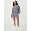 imageODODOS Modal Soft Relaxed Shorts for Women Adjustable Shockcord High Waist Casual Shorts with Pockets  4quot  6quot InseamPurple Gray