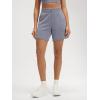 imageODODOS Modal Soft Relaxed Shorts for Women Adjustable Shockcord High Waist Casual Shorts with Pockets  4quot  6quot InseamPurple Gray