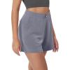 imageODODOS Modal Soft Relaxed Shorts for Women Adjustable Shockcord High Waist Casual Shorts with Pockets  4quot  6quot InseamPurple Gray