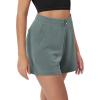 imageODODOS Modal Soft Relaxed Shorts for Women Adjustable Shockcord High Waist Casual Shorts with Pockets  4quot  6quot InseamSlate Green