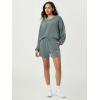 imageODODOS Modal Soft Relaxed Shorts for Women Adjustable Shockcord High Waist Casual Shorts with Pockets  4quot  6quot InseamSlate Green