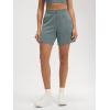 imageODODOS Modal Soft Relaxed Shorts for Women Adjustable Shockcord High Waist Casual Shorts with Pockets  4quot  6quot InseamSlate Green
