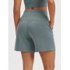 imageODODOS Modal Soft Relaxed Shorts for Women Adjustable Shockcord High Waist Casual Shorts with Pockets  4quot  6quot InseamSlate Green