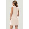imageODODOS Modal Soft VNeck Tank Dress for Women Sleeveless Sundress Casual Relaxed Summer Dress with PocketBeige