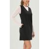 imageODODOS Modal Soft VNeck Tank Dress for Women Sleeveless Sundress Casual Relaxed Summer Dress with PocketBlack