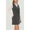 imageODODOS Modal Soft VNeck Tank Dress for Women Sleeveless Sundress Casual Relaxed Summer Dress with PocketCharcoal