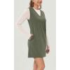 imageODODOS Modal Soft VNeck Tank Dress for Women Sleeveless Sundress Casual Relaxed Summer Dress with PocketDark Sage