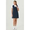 imageODODOS Modal Soft VNeck Tank Dress for Women Sleeveless Sundress Casual Relaxed Summer Dress with PocketDeep Blue