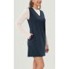 imageODODOS Modal Soft VNeck Tank Dress for Women Sleeveless Sundress Casual Relaxed Summer Dress with PocketDeep Blue