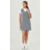 imageODODOS Modal Soft VNeck Tank Dress for Women Sleeveless Sundress Casual Relaxed Summer Dress with PocketGrey Blue