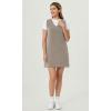 imageODODOS Modal Soft VNeck Tank Dress for Women Sleeveless Sundress Casual Relaxed Summer Dress with PocketKhaki