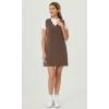 imageODODOS Modal Soft VNeck Tank Dress for Women Sleeveless Sundress Casual Relaxed Summer Dress with PocketNutria