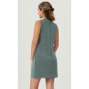 imageODODOS Modal Soft VNeck Tank Dress for Women Sleeveless Sundress Casual Relaxed Summer Dress with PocketSlate Green