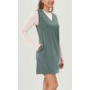 imageODODOS Modal Soft VNeck Tank Dress for Women Sleeveless Sundress Casual Relaxed Summer Dress with PocketSlate Green