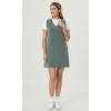 imageODODOS Modal Soft VNeck Tank Dress for Women Sleeveless Sundress Casual Relaxed Summer Dress with PocketSlate Green