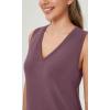 imageODODOS Modal Soft VNeck Tank Dress for Women Sleeveless Sundress Casual Relaxed Summer Dress with PocketTulipwood