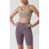 imageODODOS ODLIFT Compression Shorts for Women 4quot  6quot  8quot  10quot High Waist Workout Biker Shorts with Inner PocketAsh Violet