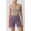 imageODODOS ODLIFT Compression Shorts for Women 4quot  6quot  8quot  10quot High Waist Workout Biker Shorts with Inner PocketAsh Violet