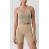 imageODODOS ODLIFT Compression Shorts for Women 4quot  6quot  8quot  10quot High Waist Workout Biker Shorts with Inner PocketBeige