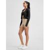 imageODODOS ODLIFT Compression Shorts for Women 4quot  6quot  8quot  10quot High Waist Workout Biker Shorts with Inner PocketBeige