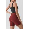 imageODODOS ODLIFT Compression Shorts for Women 4quot  6quot  8quot  10quot High Waist Workout Biker Shorts with Inner PocketBrick Red