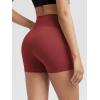 imageODODOS ODLIFT Compression Shorts for Women 4quot  6quot  8quot  10quot High Waist Workout Biker Shorts with Inner PocketBrick Red