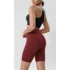 imageODODOS ODLIFT Compression Shorts for Women 4quot  6quot  8quot  10quot High Waist Workout Biker Shorts with Inner PocketBrick Red