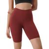 imageODODOS ODLIFT Compression Shorts for Women 4quot  6quot  8quot  10quot High Waist Workout Biker Shorts with Inner PocketBrick Red