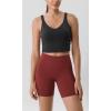 imageODODOS ODLIFT Compression Shorts for Women 4quot  6quot  8quot  10quot High Waist Workout Biker Shorts with Inner PocketBrick Red