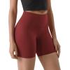 imageODODOS ODLIFT Compression Shorts for Women 4quot  6quot  8quot  10quot High Waist Workout Biker Shorts with Inner PocketBrick Red