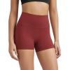 imageODODOS ODLIFT Compression Shorts for Women 4quot  6quot  8quot  10quot High Waist Workout Biker Shorts with Inner PocketBrick Red