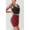 imageODODOS ODLIFT Compression Shorts for Women 4quot  6quot  8quot  10quot High Waist Workout Biker Shorts with Inner PocketBrick Red